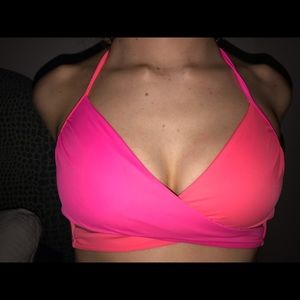 Pink bathing suit top